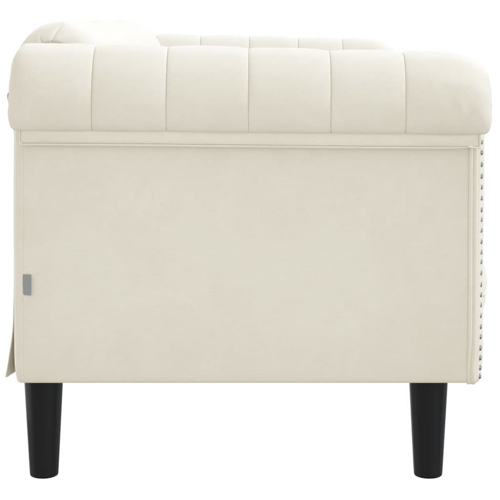 Sofa 2-Sitzer Creme Samt