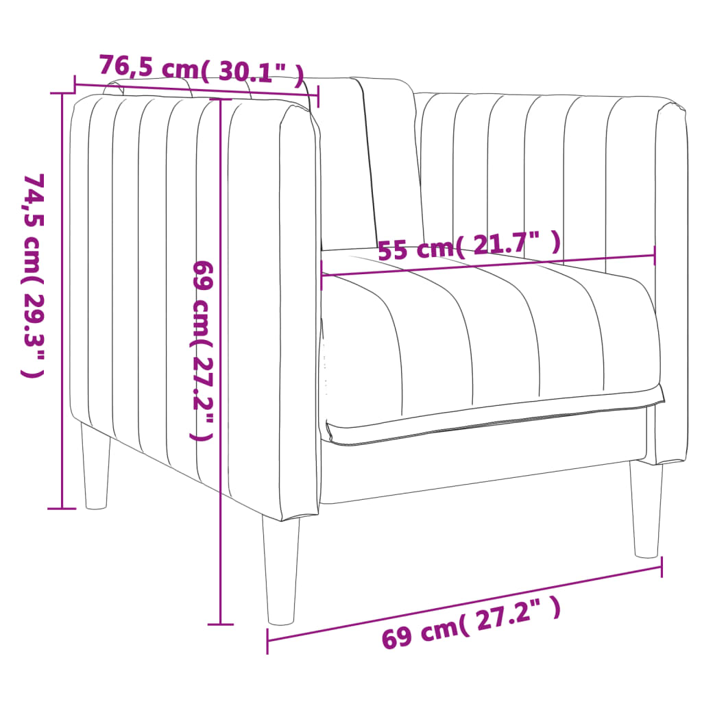 Sessel Schwarz Stoff