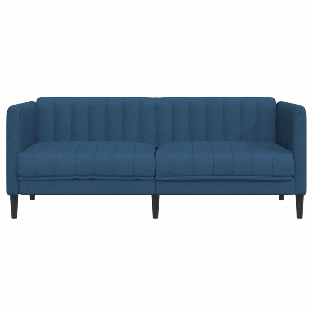 Sofa 2-Sitzer Blau Stoff