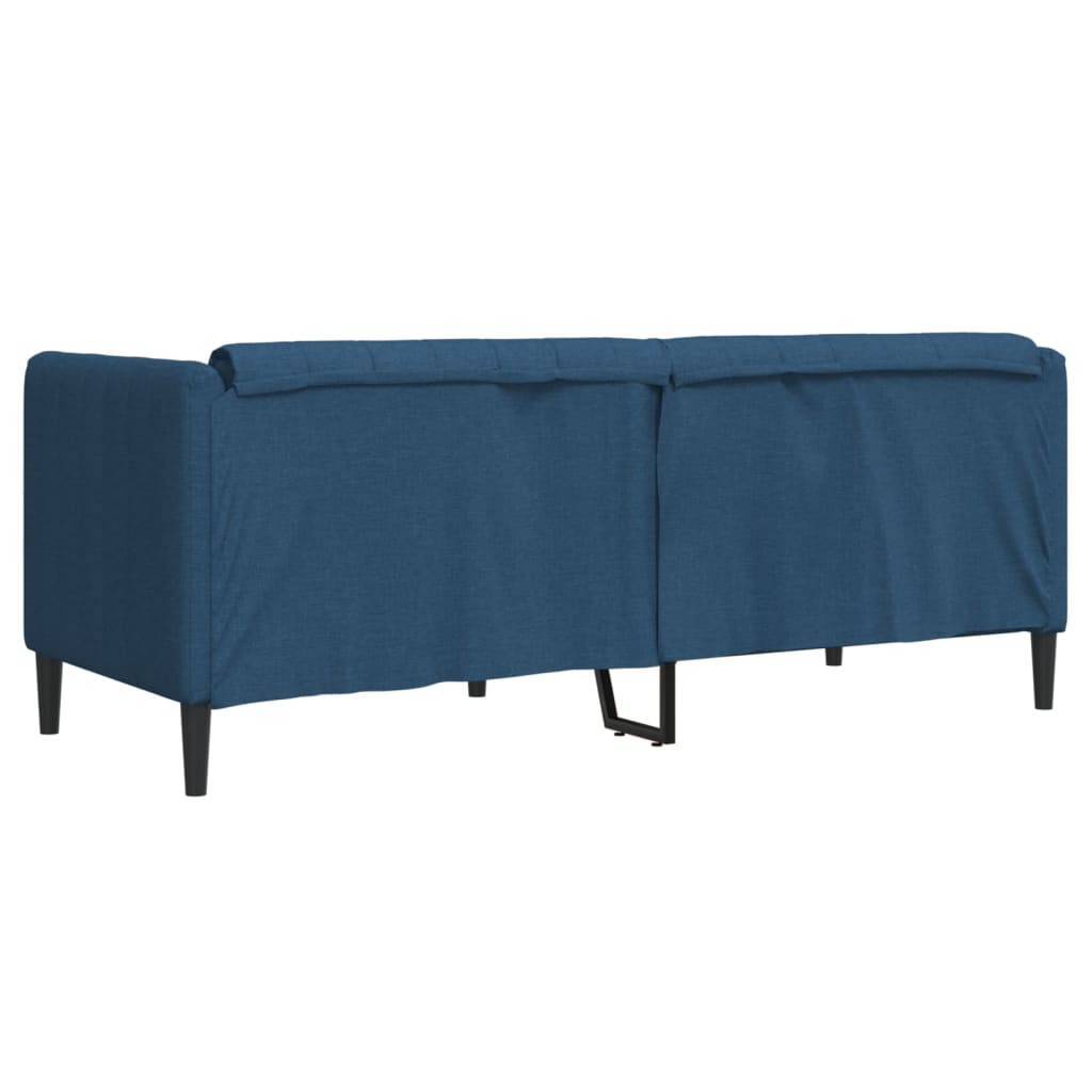 Sofa 2-Sitzer Blau Stoff