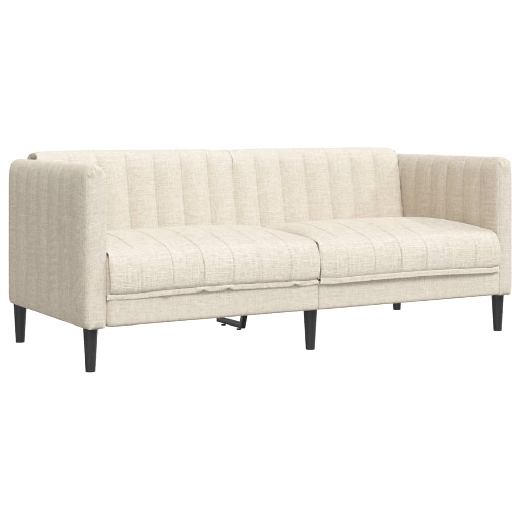 Sofa 2-Sitzer Creme Stoff