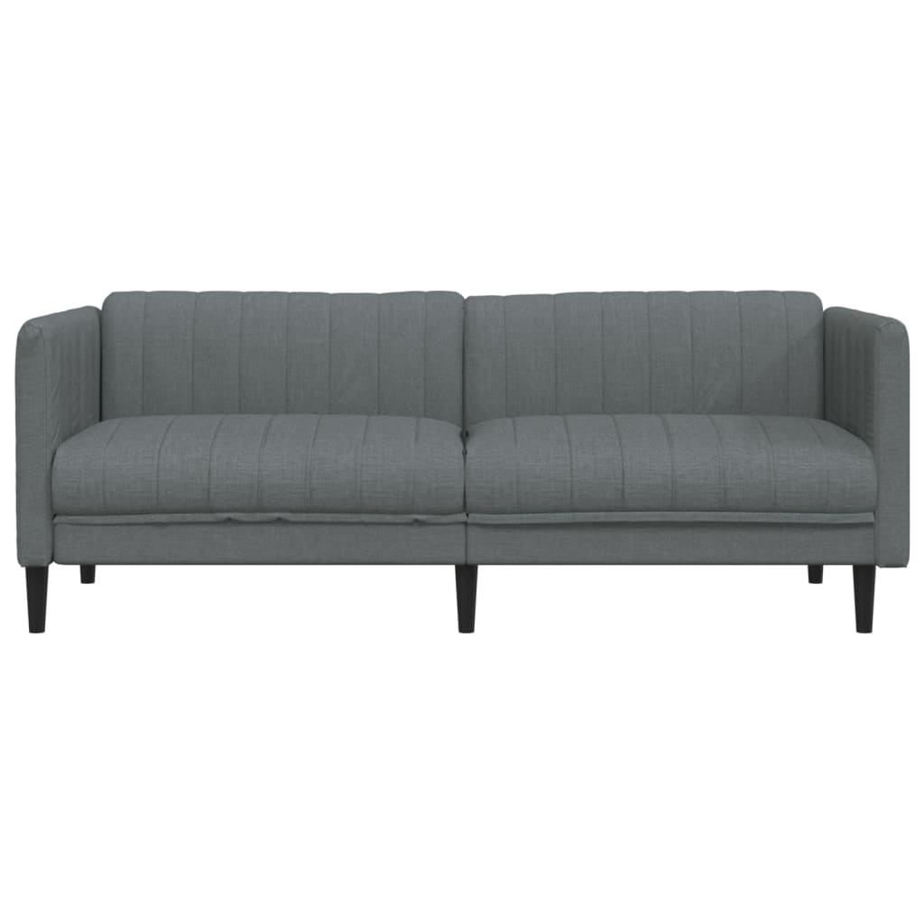 Sofa 3-Sitzer Dunkelgrau Stoff