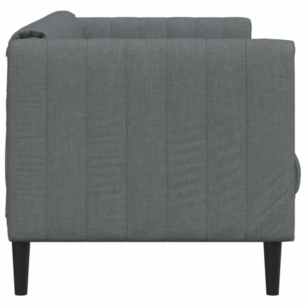 Sofa 3-Sitzer Dunkelgrau Stoff