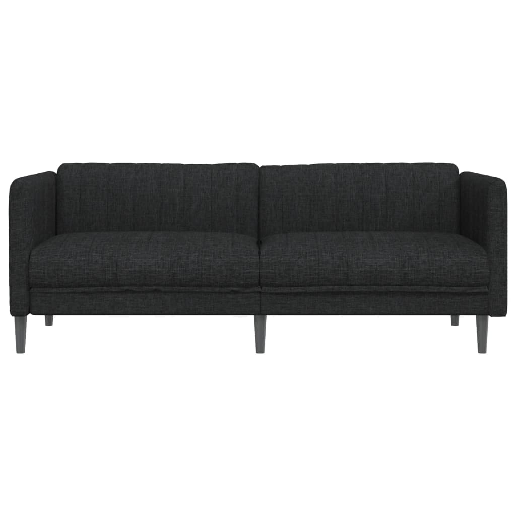 Sofa 3-Sitzer Schwarz Stoff