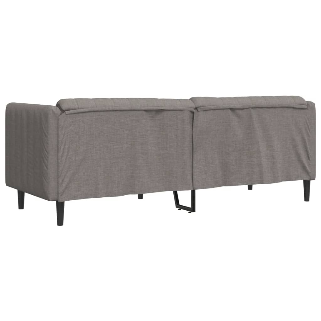 Sofa 3-Sitzer Taupe Stoff