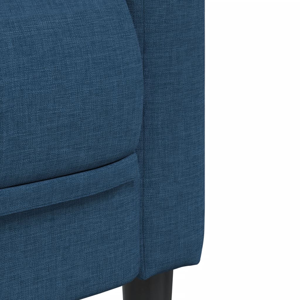 Sofa 2-Sitzer Blau Stoff