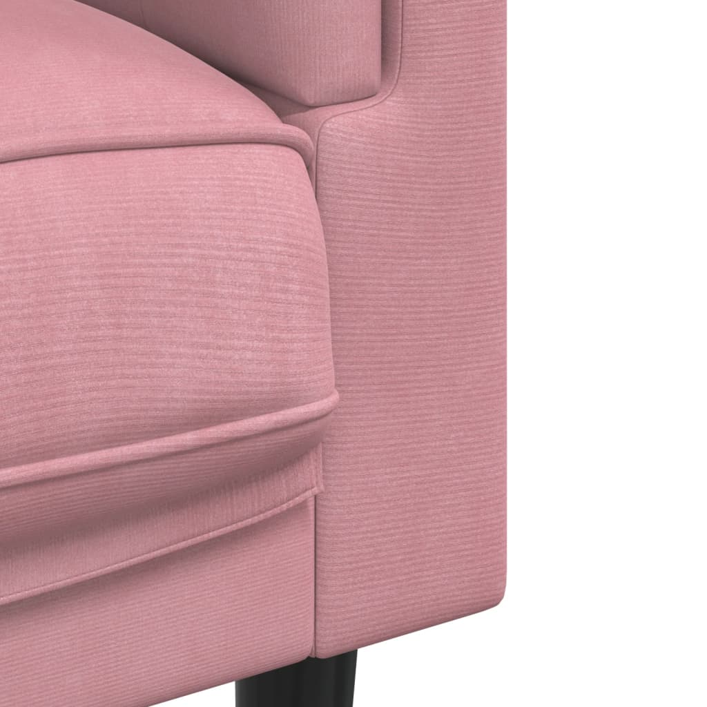 Sofa mit Kissen 2-Sitzer Rosa Samt