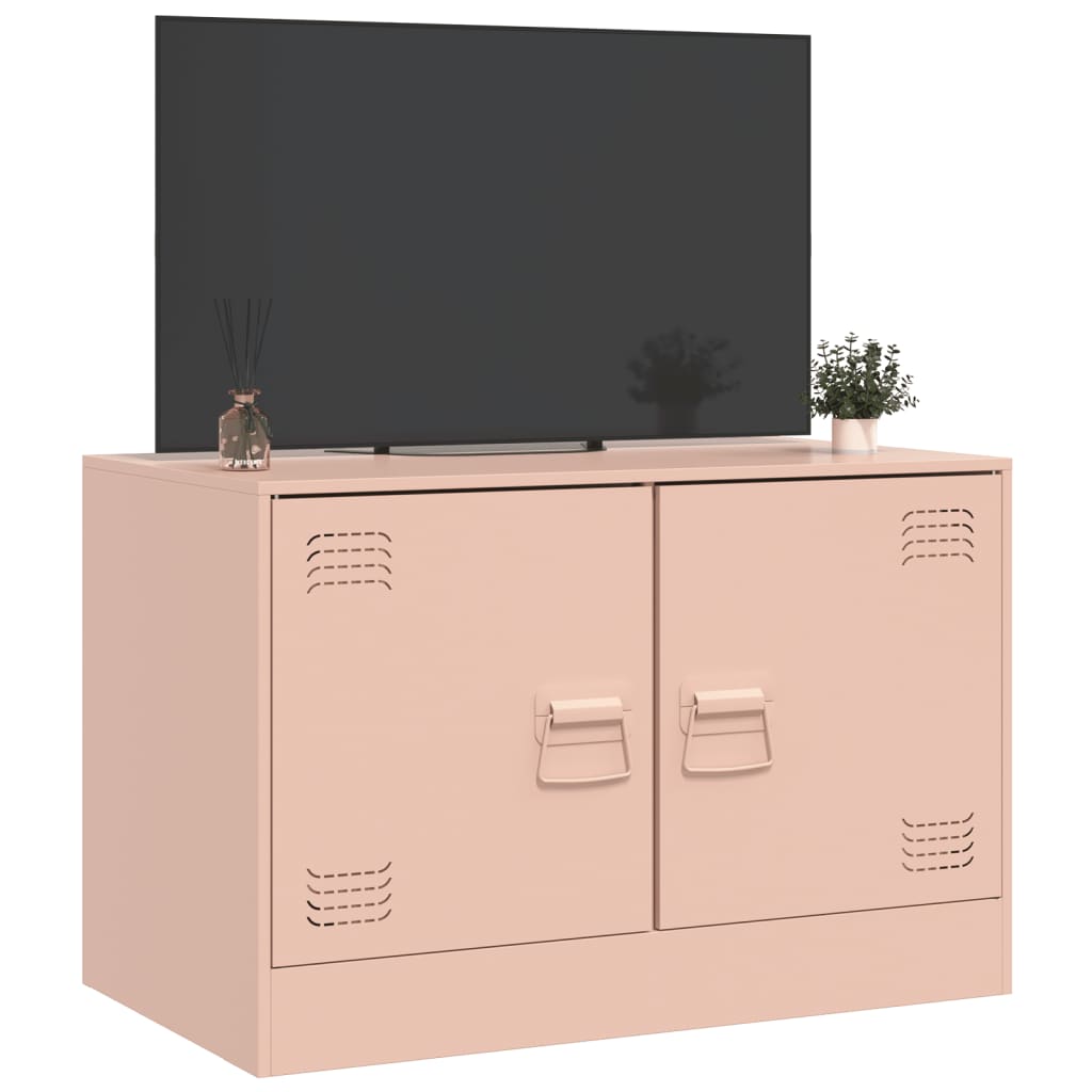 TV-Schrank Rosa 67x39x44 cm Stahl