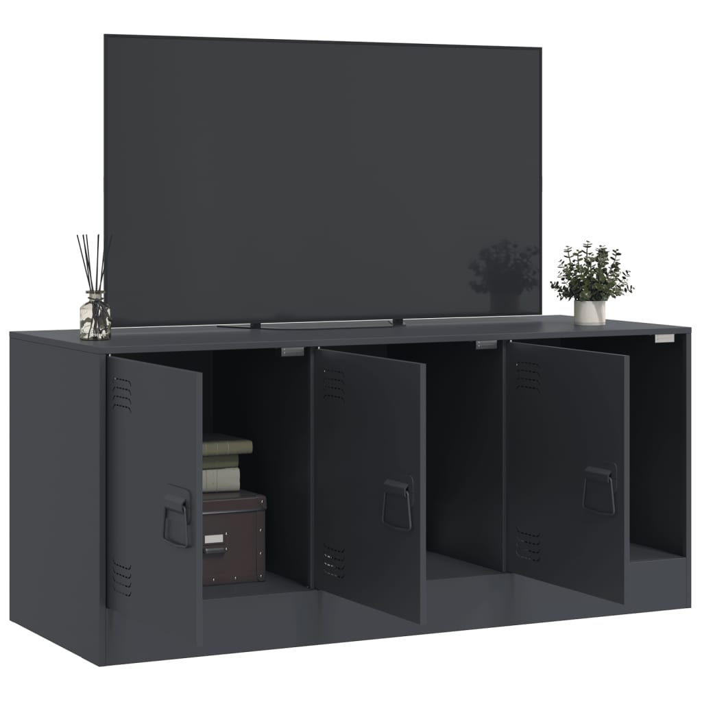 TV-Schrank Anthrazit 99x39x44 cm Stahl