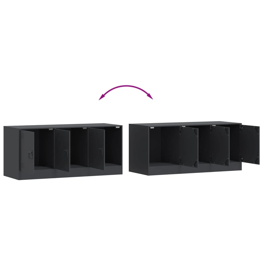 TV-Schrank Anthrazit 99x39x44 cm Stahl