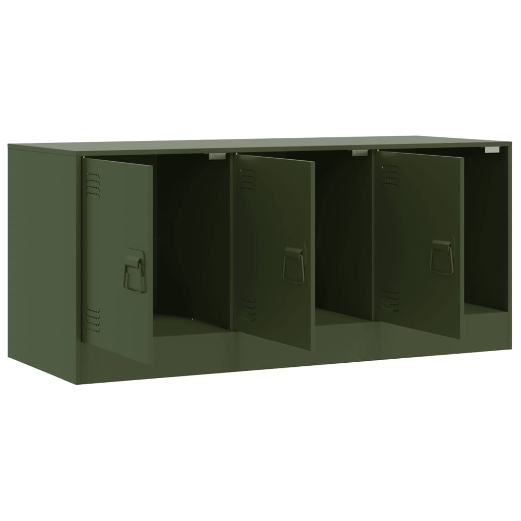 TV-Schrank Olivgrün 99x39x44 cm Stahl