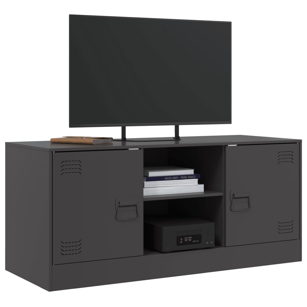 TV-Schrank Schwarz 99x39x44 cm Stahl