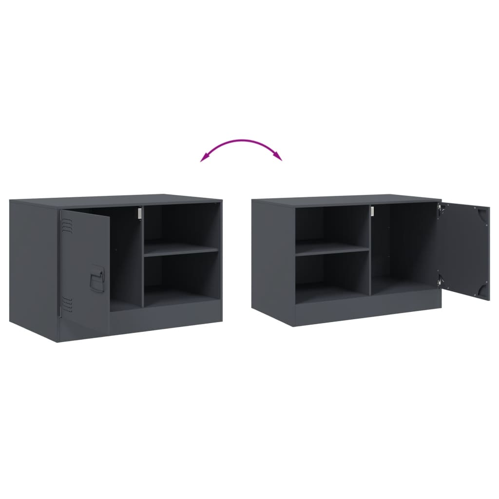 TV-Schrank Anthrazit 67x39x44 cm Stahl