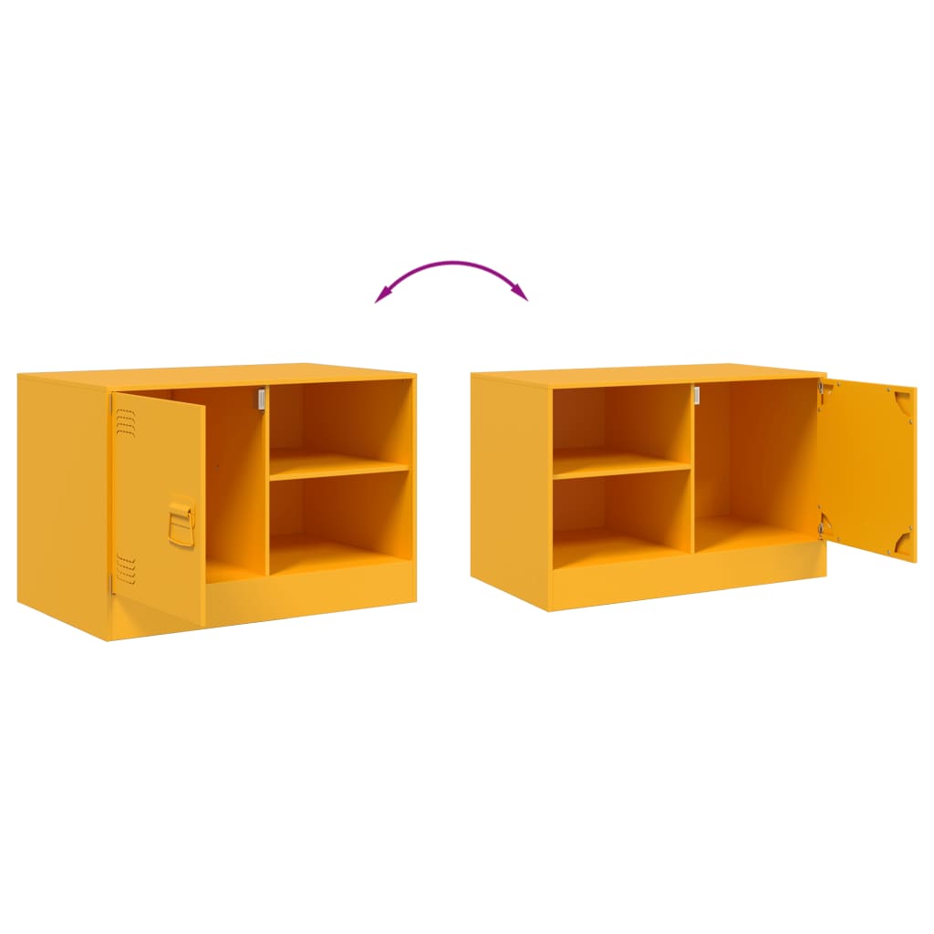 TV-Schrank Senfgelb 67x39x44 cm Stahl