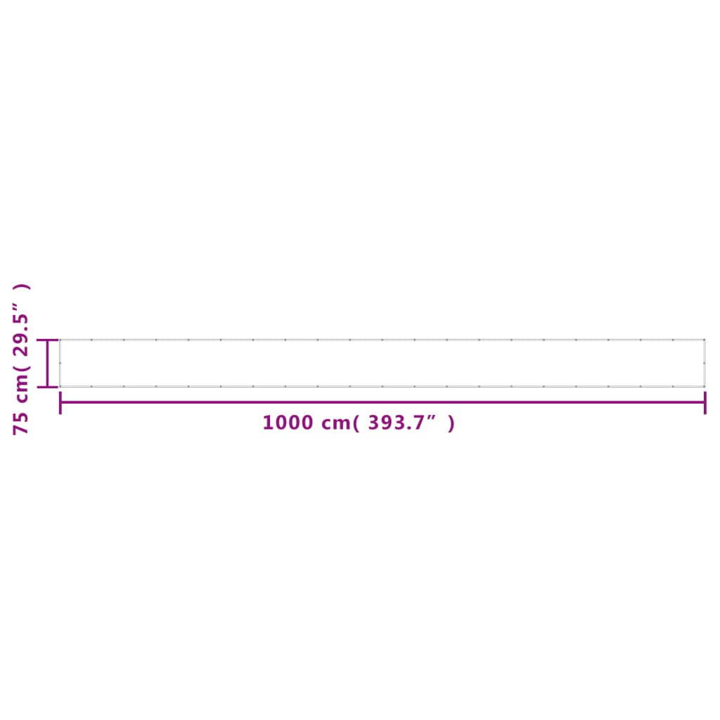 Balkonsichtschutz Sandfarben 75x1000 cm 100 % Polyester-Oxford