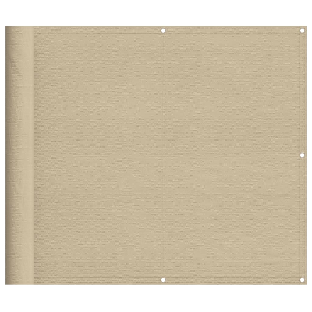 Balkon-Sichtschutz Beige 90x700 cm 100 % Polyester-Oxford