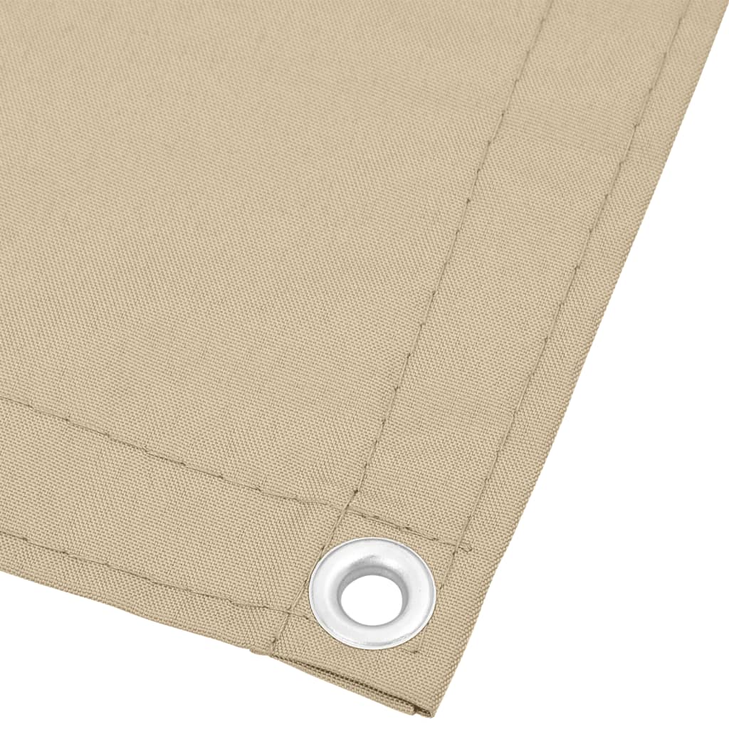 Balkon-Sichtschutz Beige 90x700 cm 100 % Polyester-Oxford