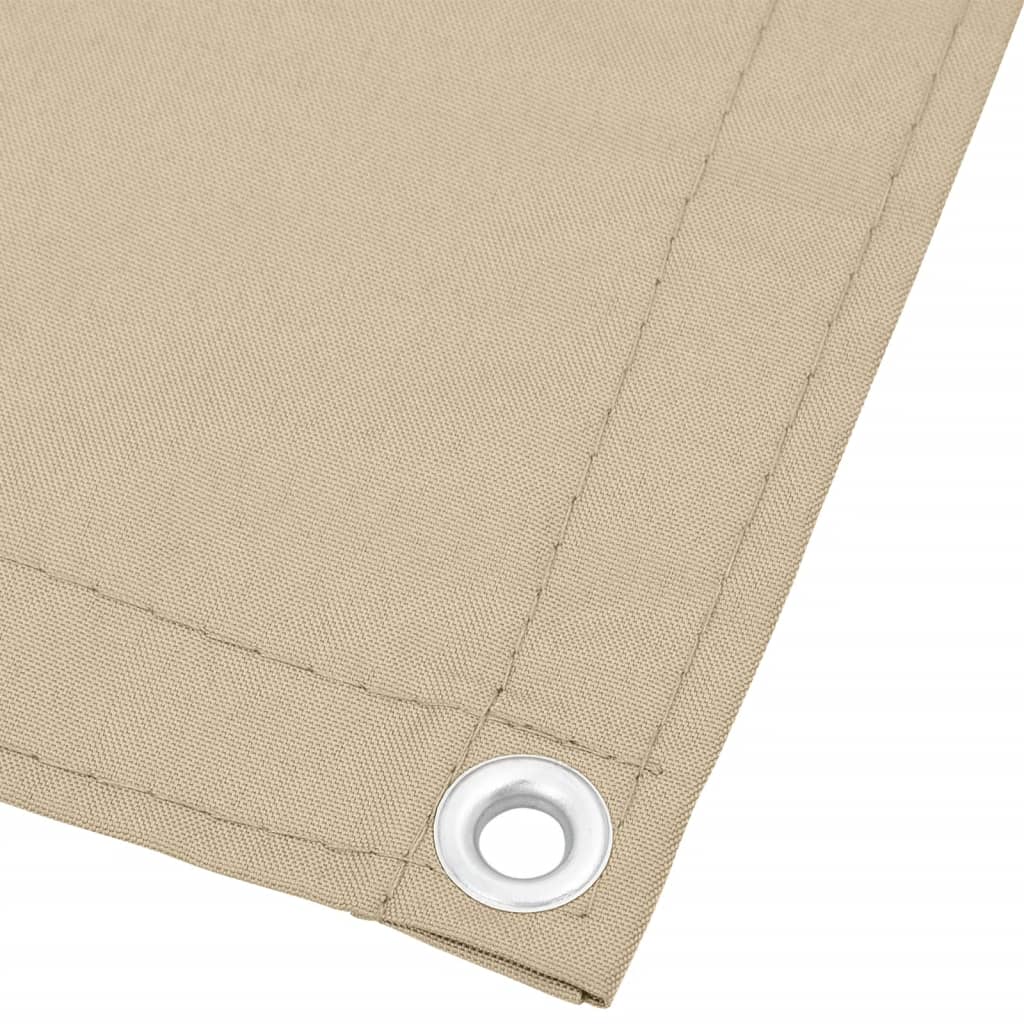 Balkon-Sichtschutz Beige 90x800 cm 100 % Polyester-Oxford