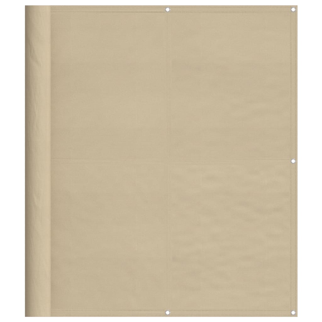 Balkon-Sichtschutz Beige 120x1000 cm 100 % Polyester-Oxford