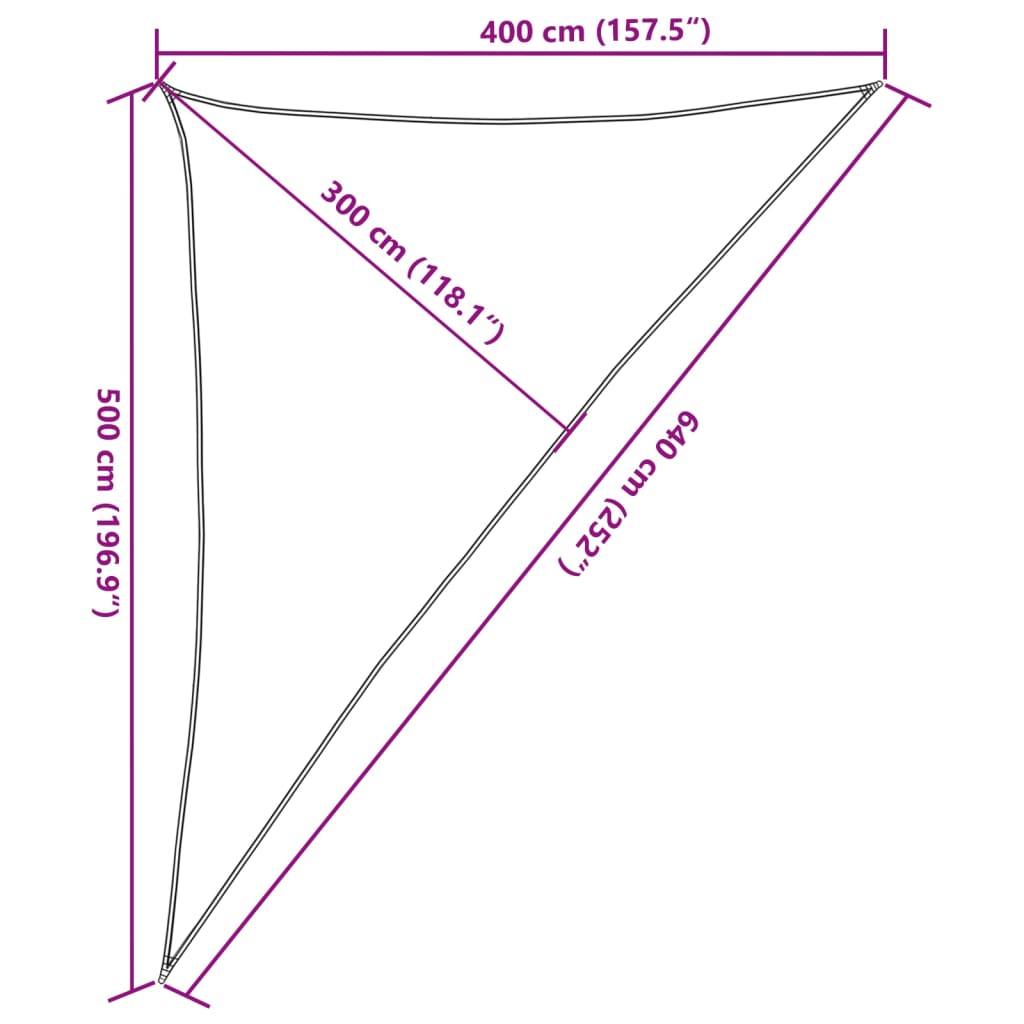 Sonnensegel Hellgrau 4x5x6,4 m 100% Polyester Oxford