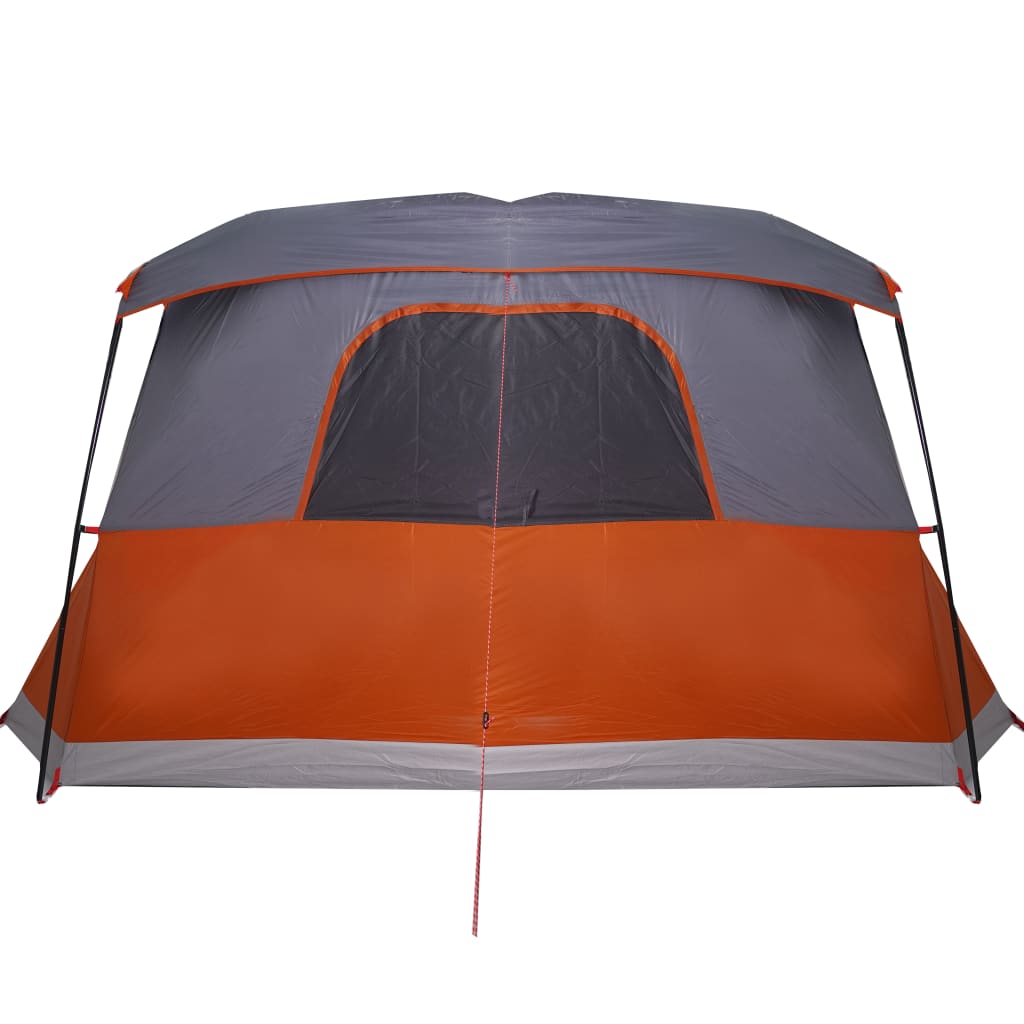 Campingzelt mit Vorzelt 4 Personen Grau und Orange Wasserfest