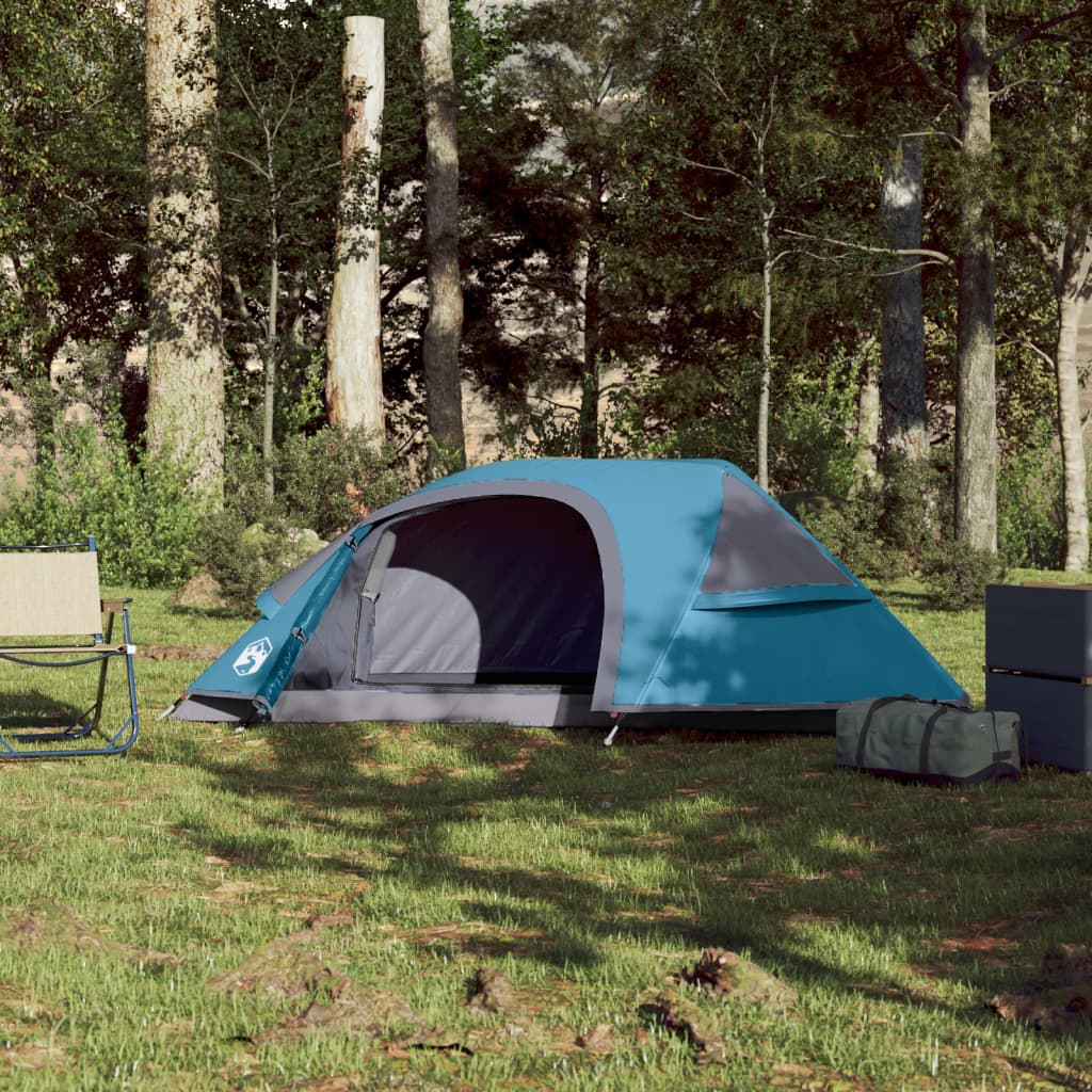 Kuppel-Campingzelt 1 Person Blau Wasserdicht
