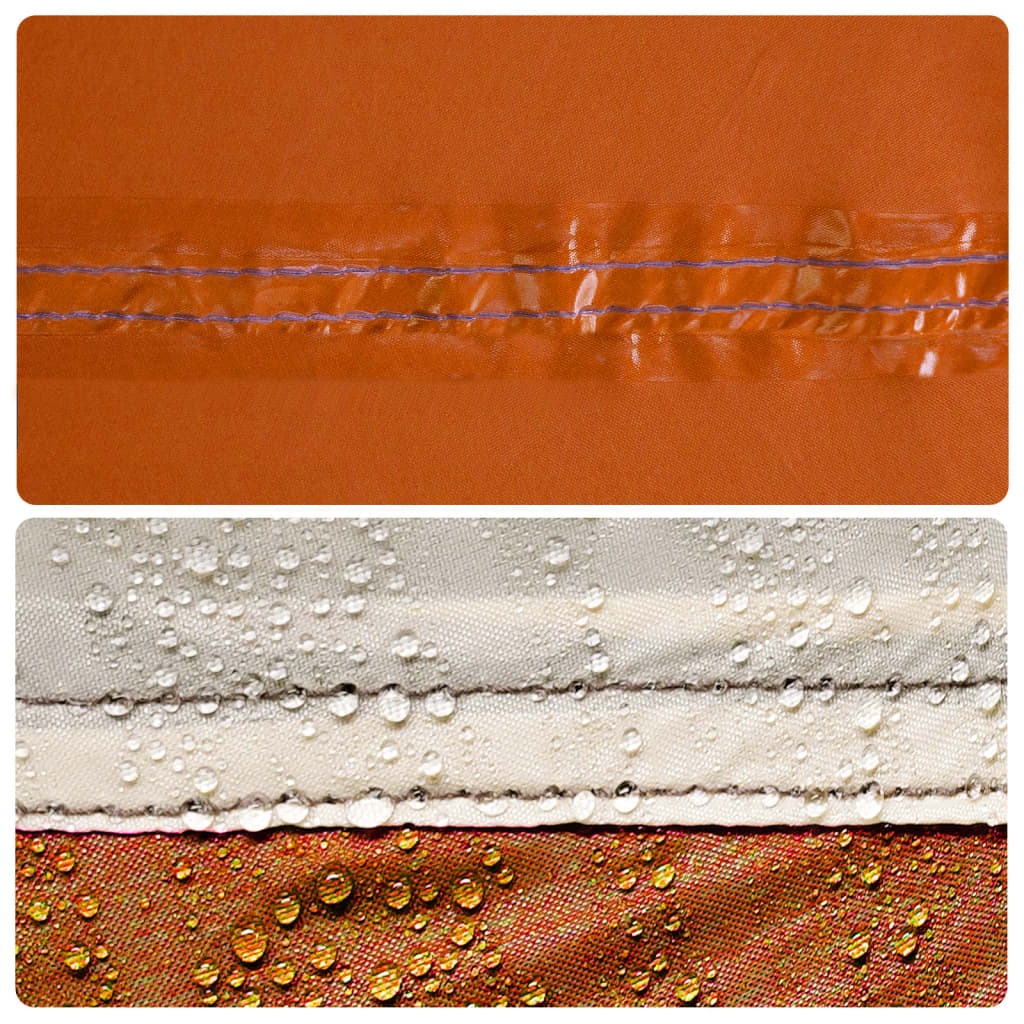 Tarp Grau und Orange 430x380x210 cm Wasserdicht