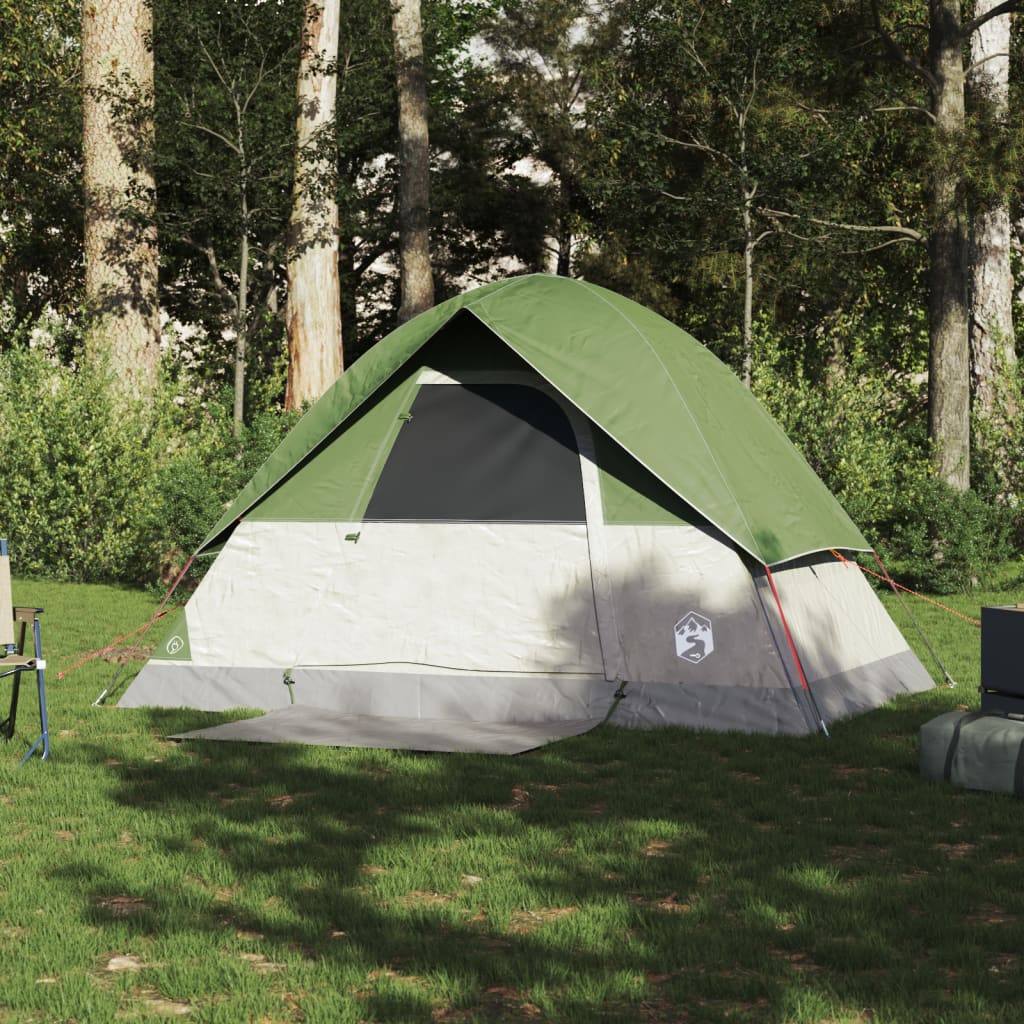 Kuppel-Campingzelt 2 Personen Grün Wasserdicht
