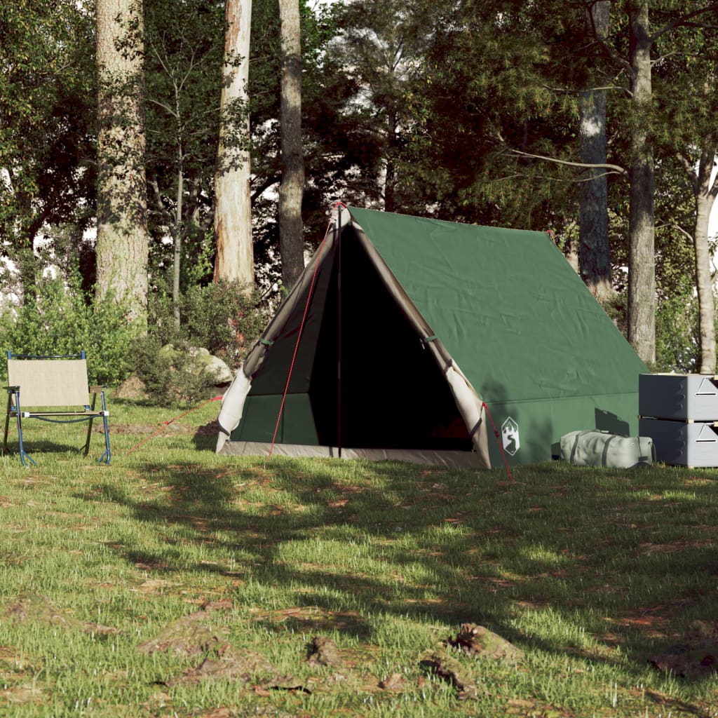 Camping-Keilzelt 2 Personen Grün Wasserdicht