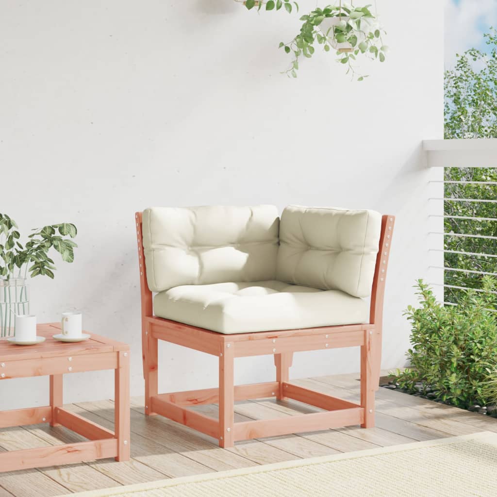 Garten-Ecksofa mit Kissen 73x73x78 cm Massivholz Douglasie