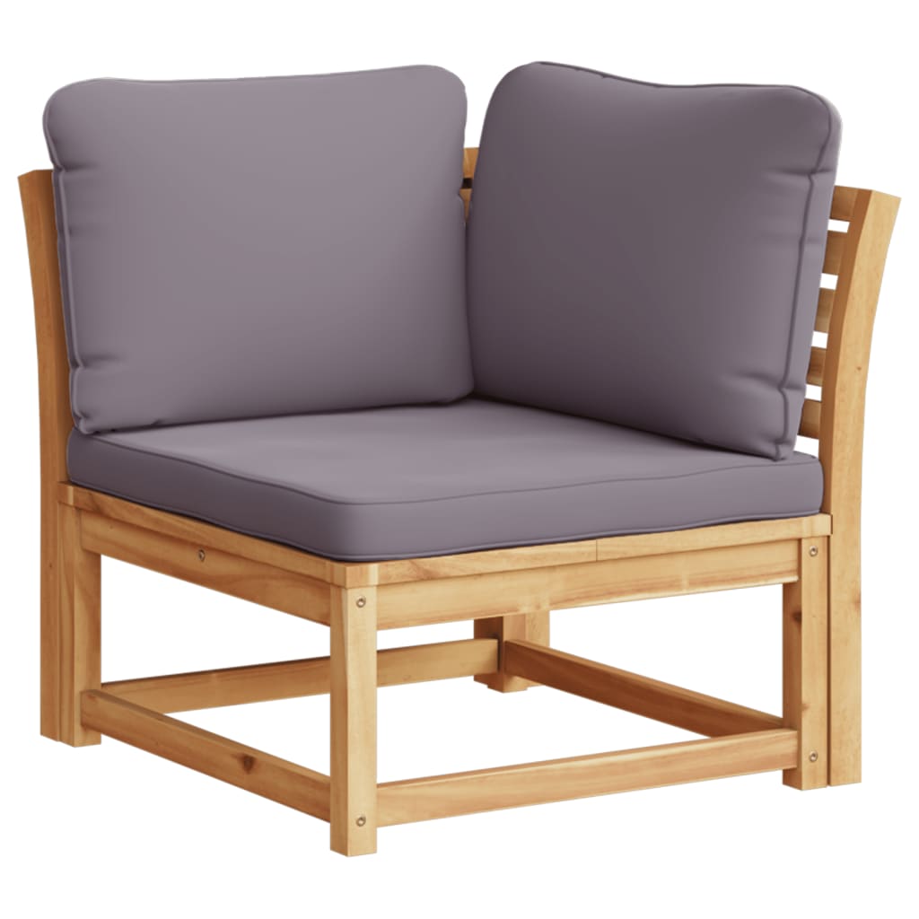 Gartensofa mit Kissen 2-Sitzer Massivholz Akazie