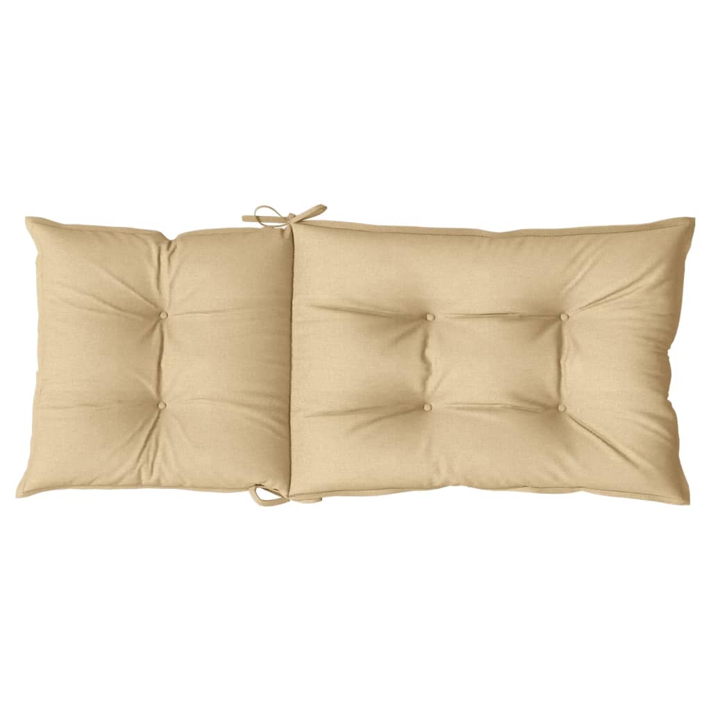 Hochlehner-Auflagen 6 Stk. Melange Beige 120x50x7 cm Stoff