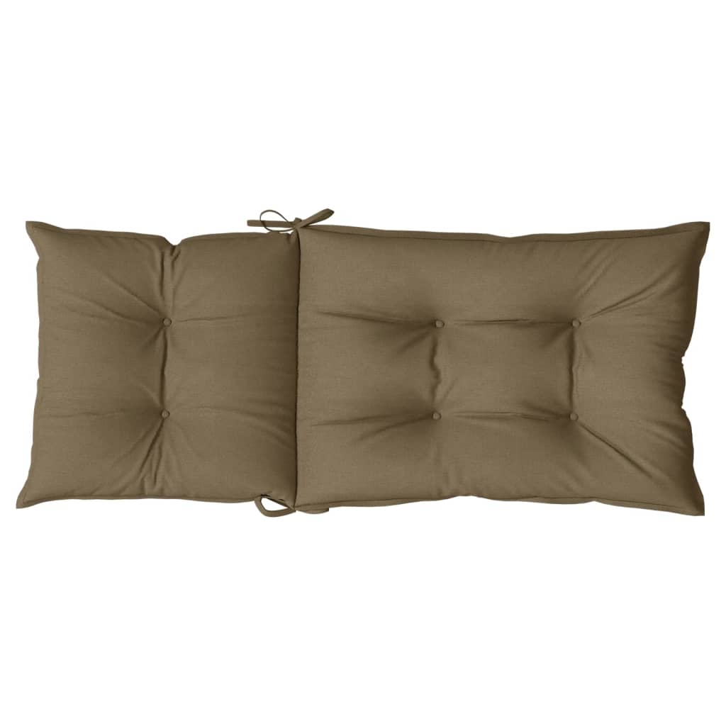 Hochlehner-Auflagen 4 Stk. Melange Taupe 120x50x7 cm Stoff