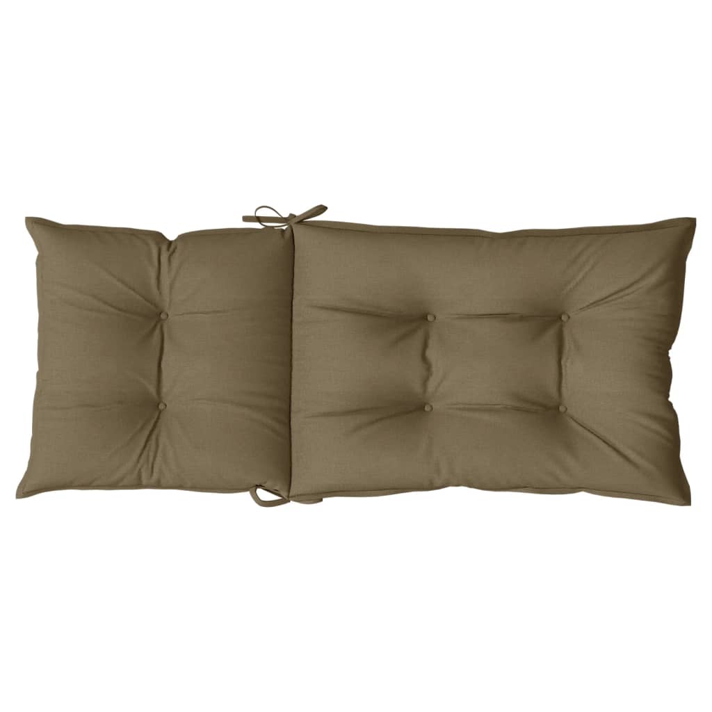 Hochlehner-Auflagen 6 Stk. Melange Taupe 120x50x7 cm Stoff