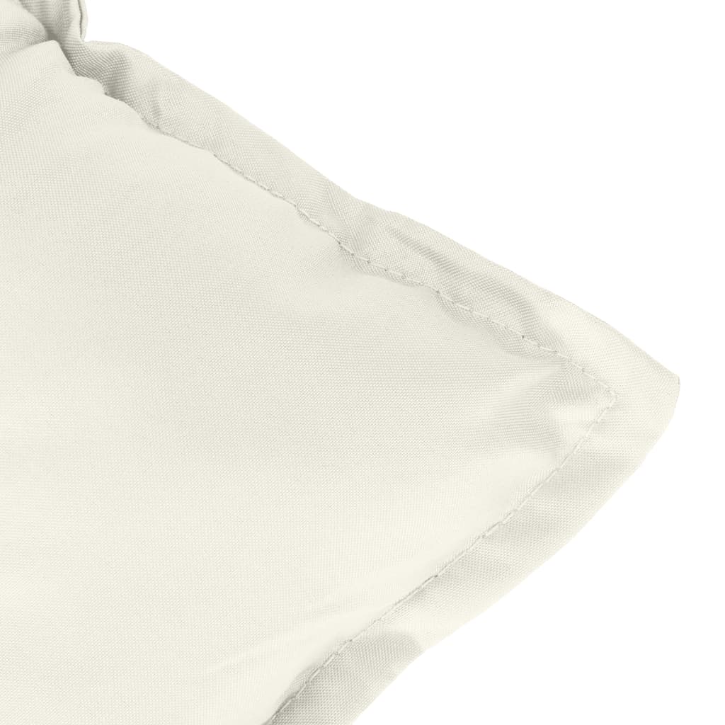 Niedriglehner-Auflagen 6 Stk. Melange Creme 100x50x7 cm Stoff