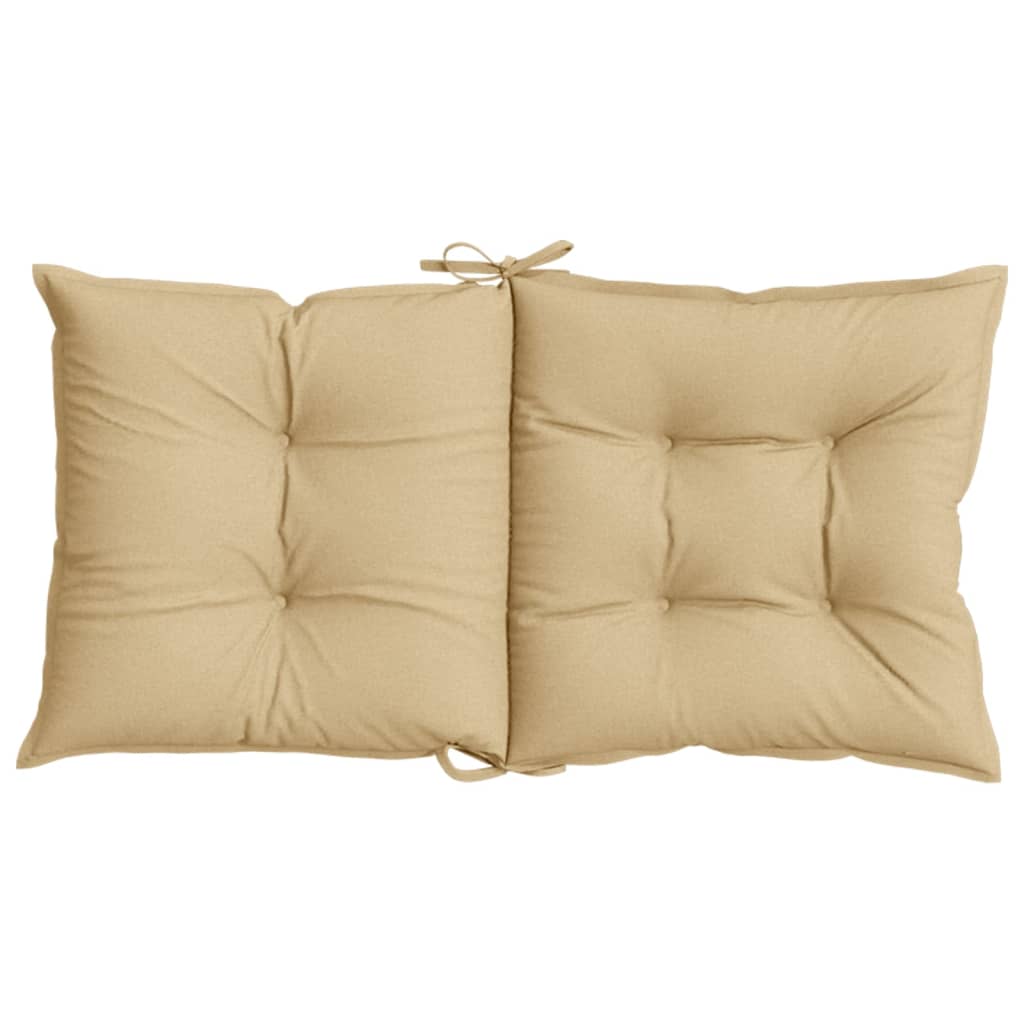 Niedriglehner-Auflagen 4 Stk. Melange Beige 100x50x7 cm Stoff