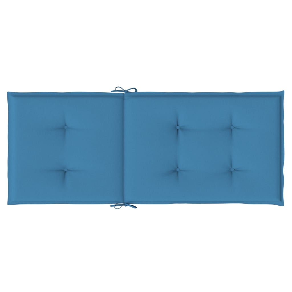 Hochlehner-Auflagen 4 Stk. Melange Blau 120x50x4 cm Stoff