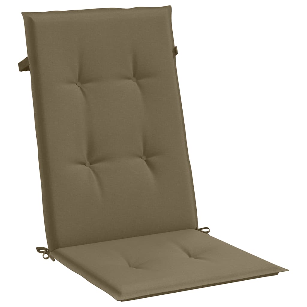 Hochlehner-Auflagen 6 Stk. Melange Taupe 120x50x4 cm Stoff