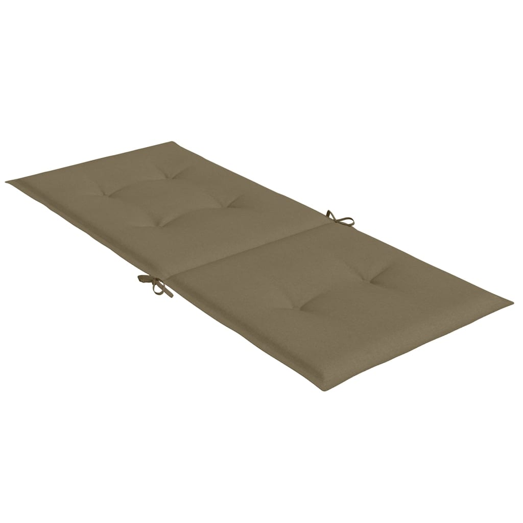 Hochlehner-Auflagen 6 Stk. Melange Taupe 120x50x4 cm Stoff