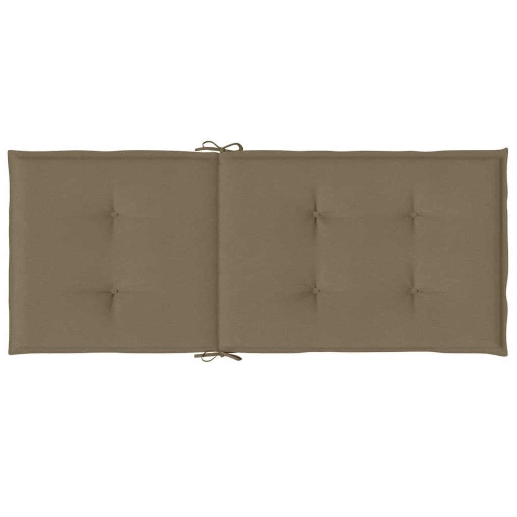 Hochlehner-Auflagen 6 Stk. Melange Taupe 120x50x4 cm Stoff