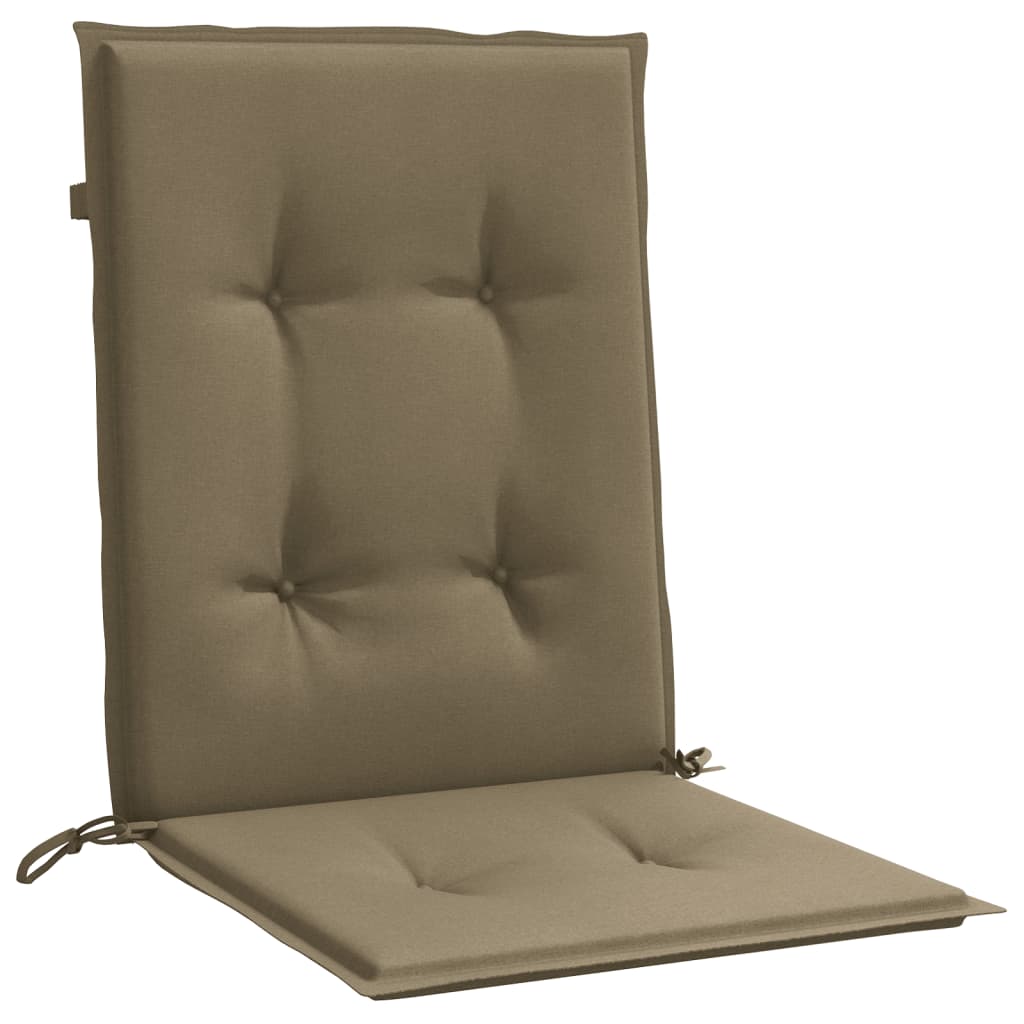 Niedriglehner-Auflagen 4 Stk. Melange Taupe 100x50x4 cm Stoff