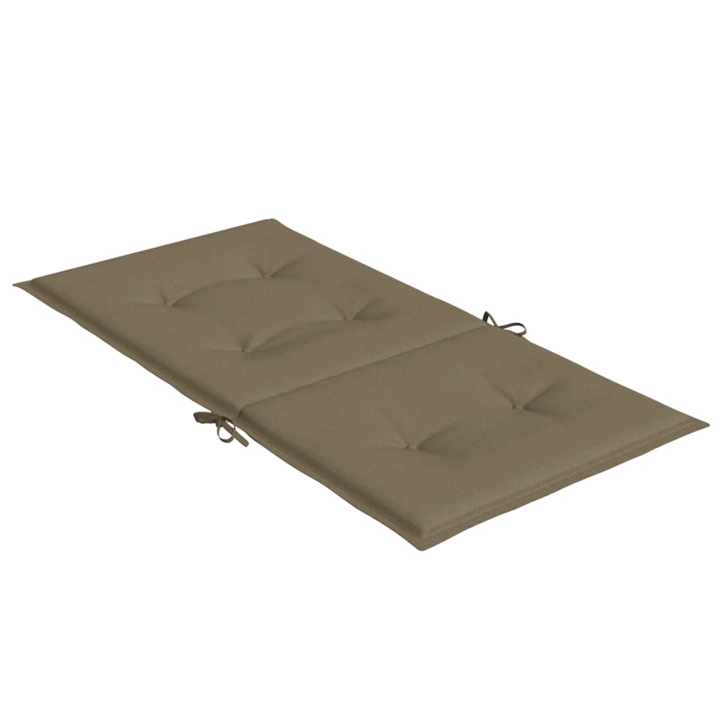 Niedriglehner-Auflagen 4 Stk. Melange Taupe 100x50x4 cm Stoff