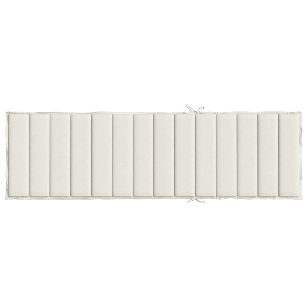 Sonnenliegen-Auflage Melange Creme 200x60x4 cm Stoff