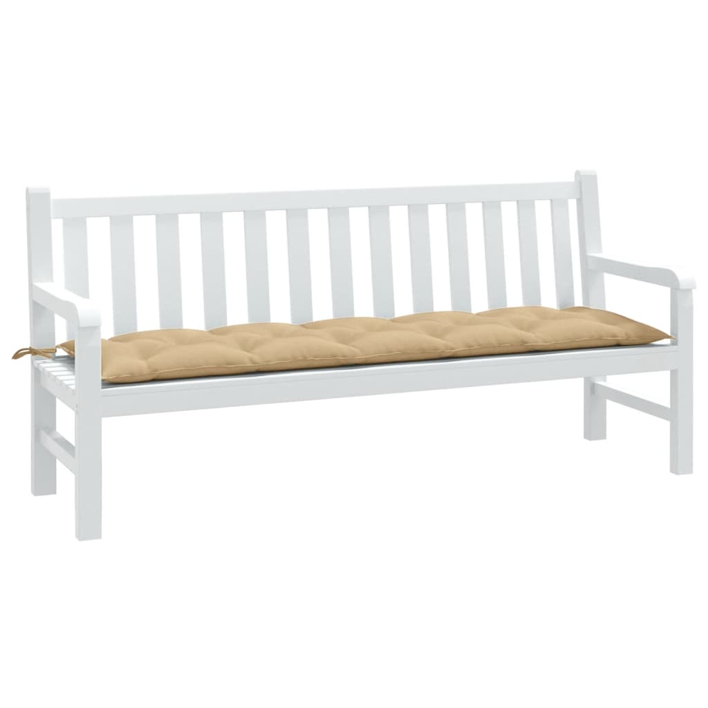 Gartenbank-Auflage Melange Beige 180x50x7 cm Stoff