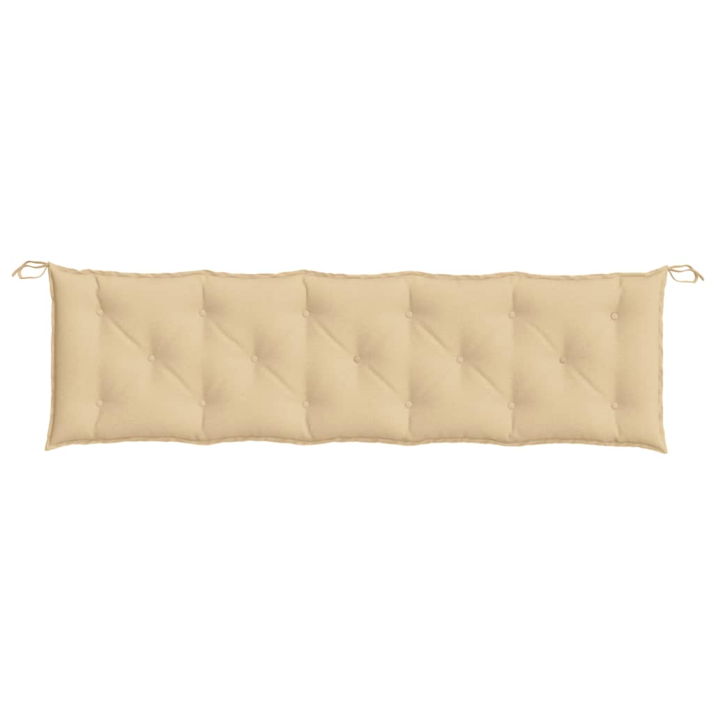 Gartenbank-Auflagen 2 Stk. Melange Beige 180x50x7 cm Stoff