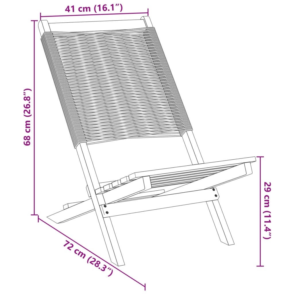 Gartenstühle 2 Stk. Beige Massivholz Akazie und Polypropylen