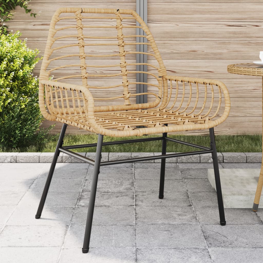 Gartenstühle 2 Stk. Braun Poly Rattan