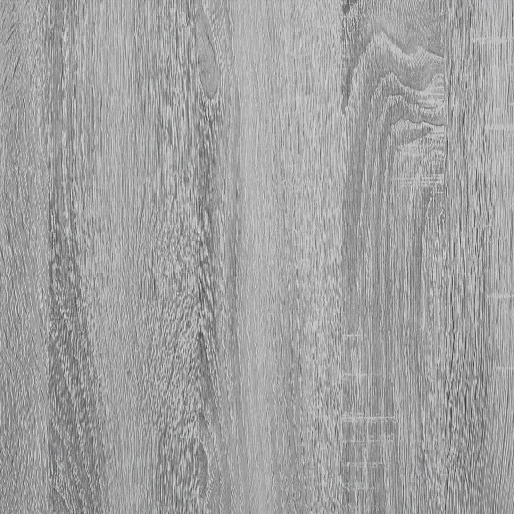Bücherregal Grau Sonoma 100x26x180 cm Holzwerkstoff und Metall