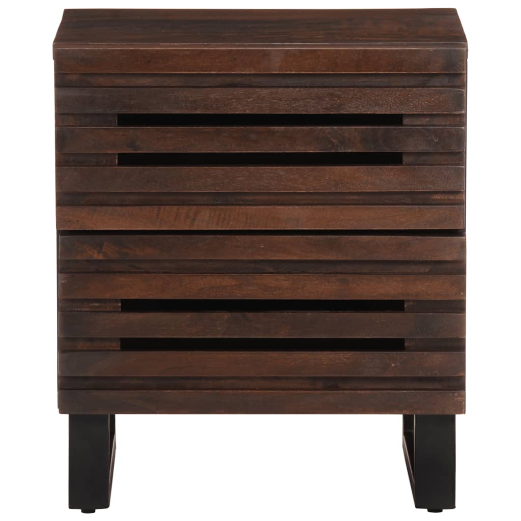 Nachttische 2 Stk. 40x33x46 cm Massivholz Mango