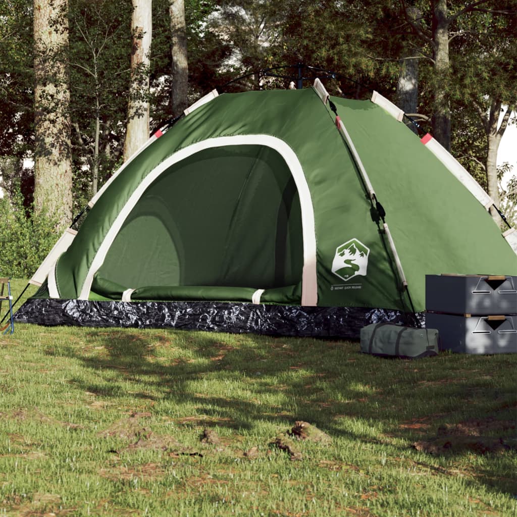 Campingzelt 5 Personen Grün Quick Release